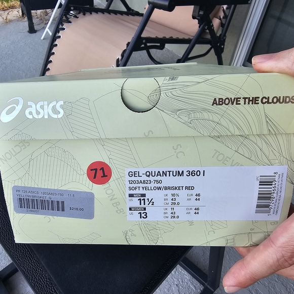 Size 11.5 - Above The Clouds x ASICS Gel Quantum 360 Wine